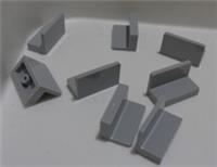 LEGO Parts 4865 - 6146223 Panel 1x2x1 Medium Stone Grey x8
