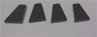 LEGO 43723 - 4180536 3X2 Wedge Left Hand PLATES Black x4