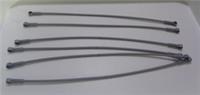 LEGO New Parts 27965 6210590 FLEX TUBE 21 MODULE W/ 3.2 HOLE Metallic Silver x6