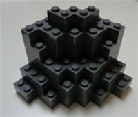 Lego 6138752 Dark Stone Grey Mountain Rock Brick x1 (size 8x8x6) Parts-Pieces **