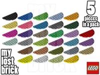 LEGO - Part 22888 - Plates 4x8 Round Half (Pack of 5) + NEW + SELECT COLOUR