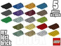 LEGO - Part 32059 - Plates 4x6 Cut Corners (Pack of 5) + NEW + SELECT COLOUR