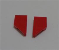 LEGO Parts 5091 6510127 6510141 Tile, Modified 1 x 2 Wedge Left Red x1 Pair