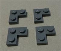 LEGO 2420 - 4210635 Corner Plate 1x2x2 Dark Stone Grey x4 Pieces & Parts**