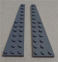 LEGO Spares 47397 47398 4586562 12X3 Left Right Wing Dark Stone Grey x1 Pair