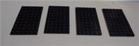 LEGO Parts & Pieces 3033 - 303326 Plate 6x10 Black x4**