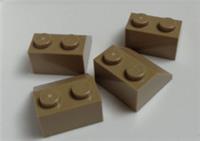 Lego - 3039 - 6184880 2x2 Sloped Brick Sand Yellow x4
