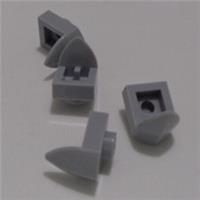 LEGO Parts 15070 Modified 1x1 Vertical Tooth Plate Medium Stone Grey x4 Pieces