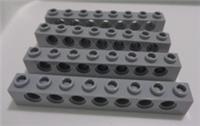 LEGO Parts & Pieces 3702 - 4211442 Technic Brick 1x8 Medium Stone Grey x4
