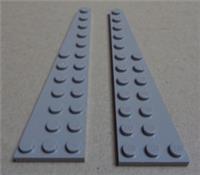 LEGO Spares 47398 47397 4209006 12X3 Left & Right Wing Medium Stone Grey x1 Pair