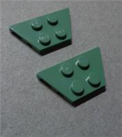 LEGO Parts & Pieces 51739 - 6187591 Wedge Plates 2x4 Sand Green x2 **