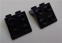 Lego Pieces 44728 - 6117973 Angle Plate 1x2 2x2 Bracket Black x2