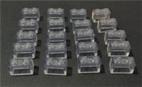 LEGO 3065 - 6244904 Transparent 1 x 2 Bricks x20 - Bricks & Pieces & Parts