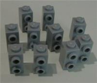 LEGO 6225242 1x1 x1 2/3 with Studs 1 Side Medium Stone Grey x10 Brick Headz**