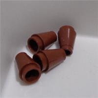 LEGO Spares Cone 4589b - 4529242 1x1 Top Groove Reddish Brown x4