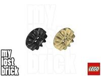LEGO - Part 6589 - Technic Gear 12 Tooth Bevel - Tan (SINGLE) + NEW