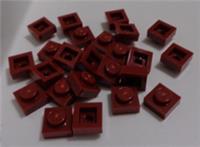 Lego 3024 - 4539114 Plate 1x1 Dark Red x24