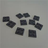 LEGO 3022 4211094 Plates 2x2 Dark Stone Grey x10 - Star Wars - City**