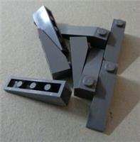 LEGO Parts 60477 Slope 1x4 Dark Stone Grey x8 Parts & Pieces **