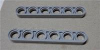 LEGO TECHNIC 6170293 32063 1x6 6M Studless Half Beam Medium Stone x2 Parts