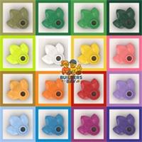 LEGO 32607 - Pack of 10 Pieces - Plant Plate round 1x1 3 Layered Leaves NEW