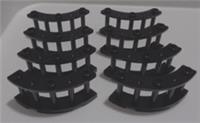 LEGO 21229 Fence Bend Bricks 4x4x2 Black x8