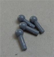 LEGO Part 6364352 / 22484 Bar 1L With Tow Ball, Dark Stone Grey x4