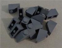 LEGO Bits 3040 - 4211135 Slope Brick 1x2 Dark Stone Grey x15 Parts **