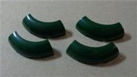 LEGO 65617 6352082 3x3 Quarter Hollow Circle Curved Slope Earth Green x4