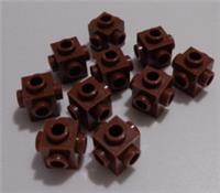 LEGO Parts & Pieces 4733 6133765 Brick 1 X 1 Studs On 4 Sides Reddish Brown x10