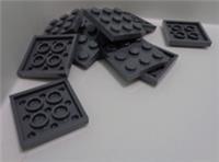 LEGO Parts 11212 - 6039176 Plates 3x3 Dark Stone Grey x12