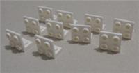 LEGO Parts 99207 6097637 Bracket 1 x 2 - 2 x 2 Inverted White x10