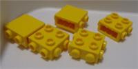 LEGO 67329 - 6310247 Brick 1x2x1 2/3, W/ 8 Knobs Bright Yellow x5