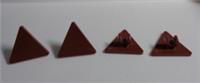 Lego 30259 - 65676 Triangular sign with clip Reddish Brown x4 Parts & Pieces **