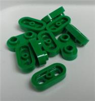 LEGO 35480 - 6210271 Plate 1x2 Rounded ends With Open Studs Dark Green x10