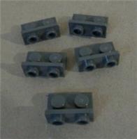 LEGO 99780 - 6000606 Bracket 1x2 Up Plate Dark Stone Grey x5 Parts & Pieces **