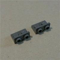 LEGO Parts & Pieces 99780 - 6000606 Bracket 1x2 Up Plate Dark Stone Grey x2