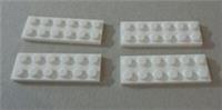 LEGO 3795 - 379501 Plate 2x6 White x4 Pieces & Parts**