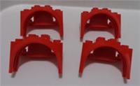 Lego 18974 6102586 2x4x2 1/3 Vehicle Mudguard Red x4