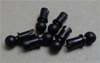 LEGO TECHNIC 6344752 - 6628 Black Pegs Friction Snap Ball x6