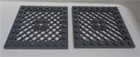 Lego 4151 - 4299022 Plate, Modified 8 x 8 Dark Stone Grey x2
