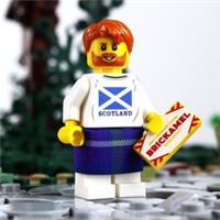 Scotsman (Caramel Wafer) Custom Scottish Minifigure Made With LEGO Parts