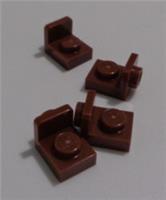 LEGO 36840 - 6238874 Plate 1X1, W/ 1.5 Plate 1X1 Upwards Reddish Brown x4**