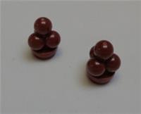 LEGO Parts 6254 6314960 Ice Cream Scoops Reddish Brown x2