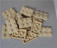LEGO 4118790 - 3021 2x3 Plate Tan x15 Parts & Pieces **