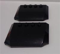 LEGO Parts & Pieces 52031 4542671 Plate 4 x 6 x 2/3 Black x2