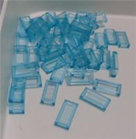 LEGO 6251295 - 35386 Flat Tile 1 x 2 Transparent Light Blue x50 Parts & Pieces**