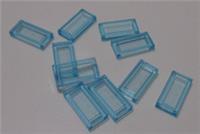 LEGO 6251295 - 35386 Flat Tile 1 x 2 Transparent Light Blue x10 Parts & Pieces**