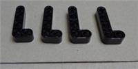LEGO TECHNIC Pieces 6271825 - 32140 Beam L-Shaped 2x4 Black x4