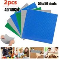 2pcs 50x50 studs 40x40 cm Building Bricks Base Plate Construction Blocks Board